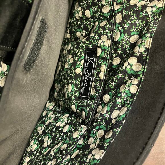 Vera Bradley Black Quilted Floral Laptop Messenger Bag Briefcase Adjustable‎ - Picture 10 of 16
